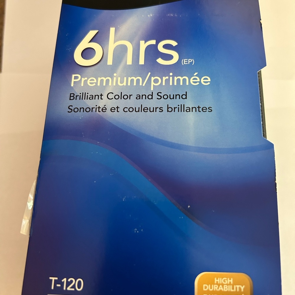 Sony Premium Grade 6 Hours T-120 Video Tapes Cassettes VHS.  New 4 Pack
